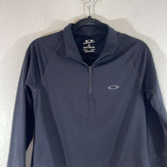 OAKLEY REGULAR FIT 1/4 ZIP PERFORMANCE VENTED LIGHTWEIGHT BLACK JACKET SIZE S - Picture 3 of 11